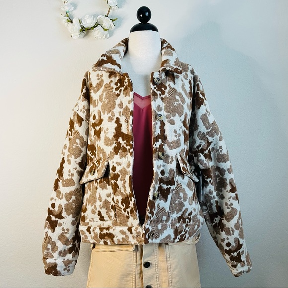 Sonoma Animal Print Collared Wool Jacket - Picture 9 of 10